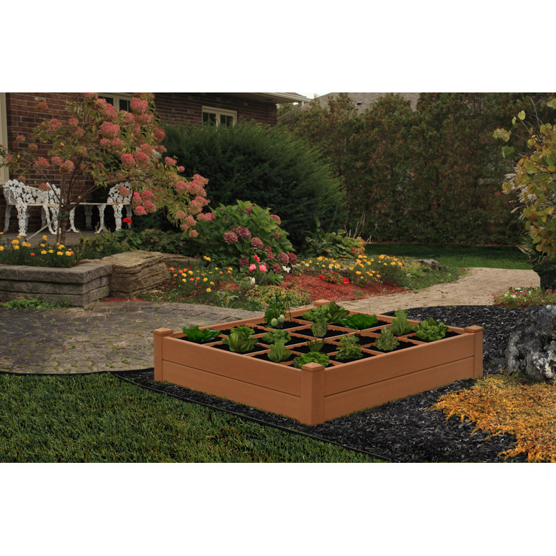 Freeport Park Composite Garden 122cm x 122cm Plastic Raised Flower Bed Wayfair.co.uk